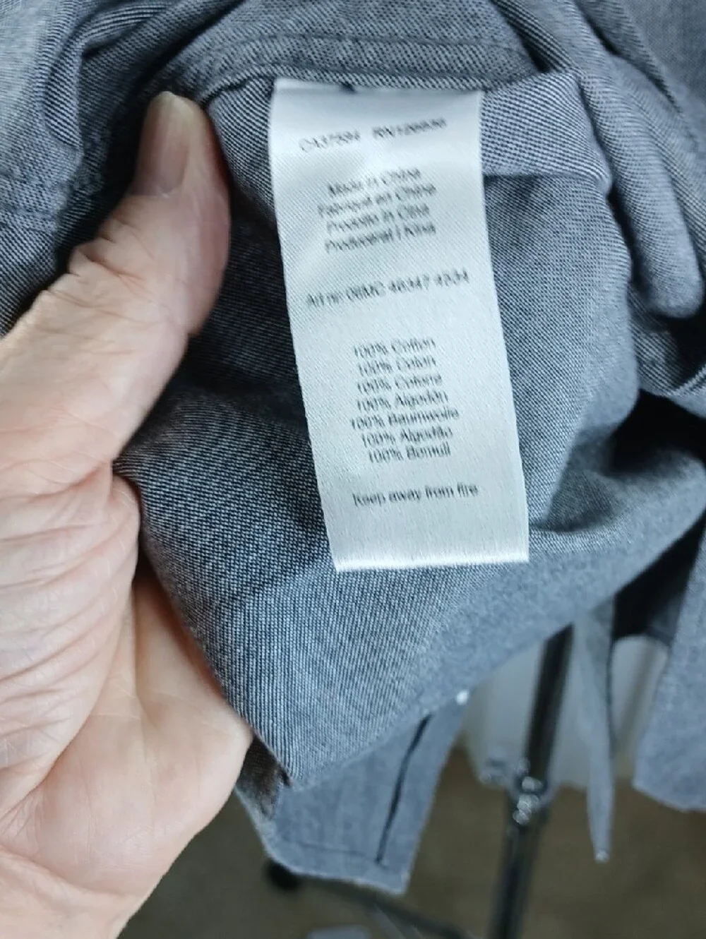 J.Lindeberg Men's Light Gray Shirt Jacket with Front Flap Pockets